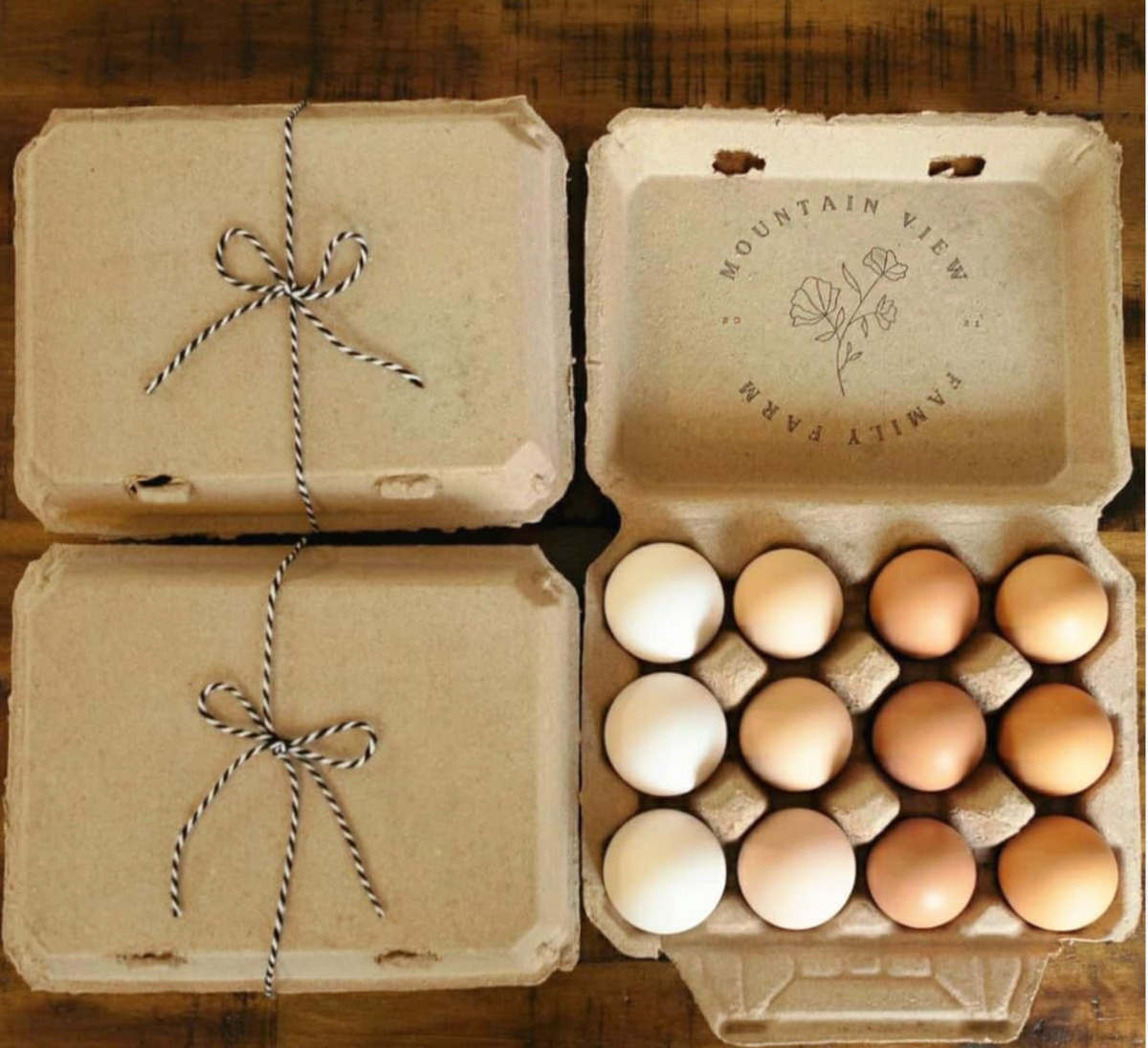 12-Egg Blank Paper Egg Cartons –