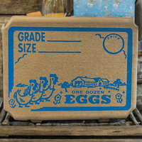 Split-apart Egg Cartons Vintage Printed Design Each Carton Can