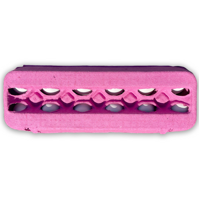 Pink paper pulp open hole pink 12-egg carton 