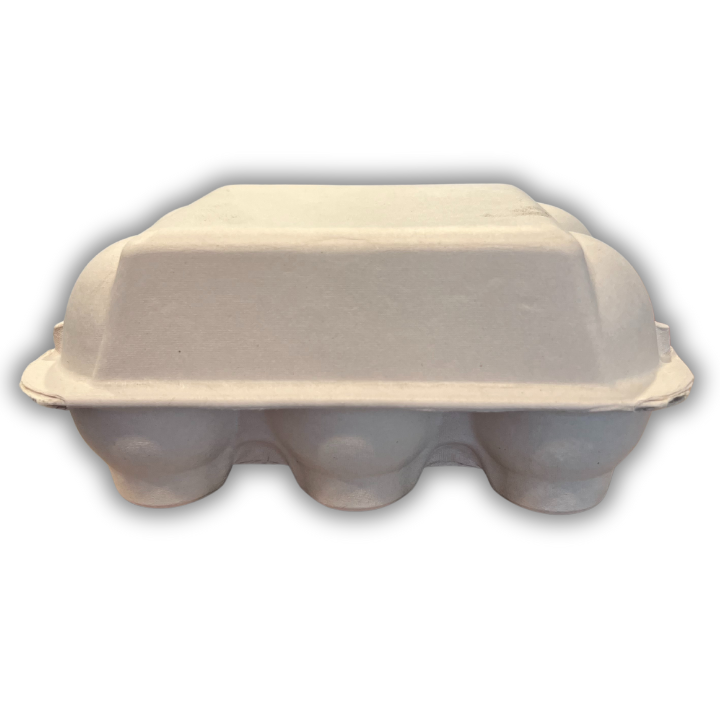 6-Egg Off-White pulp carton for eggs, blank carton