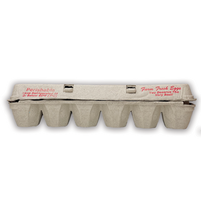 Printed Closed Hole Egg Cartons - Pulp - Bulk Pricing