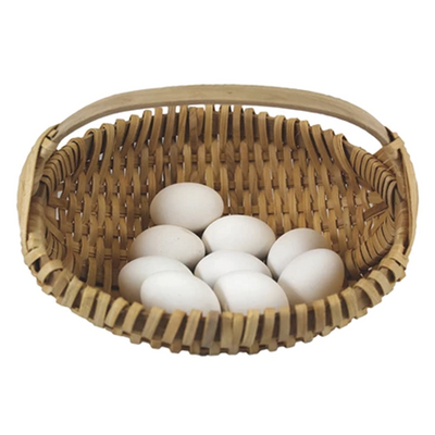 wicker egg basket - antique