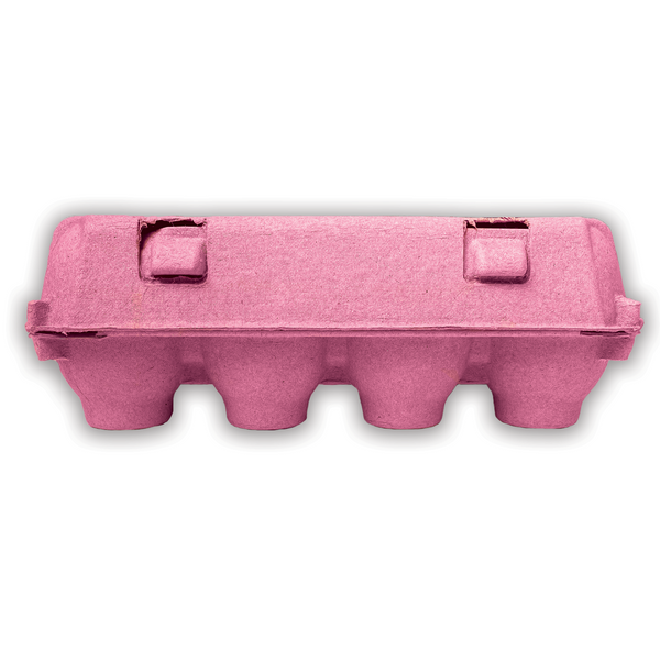 Vented Paper Pulp Egg Cartons - Pink